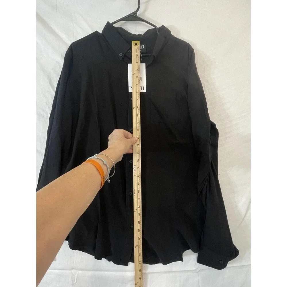 NWT XXIII Shirt Mens 2XL‎ Black Crete Long Sleeve Button Up Casual Dress Office